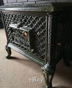 Bio Ethanol Godin Stove Chauffette Fireplace Nouveau Enamelled Cast-iron Antique