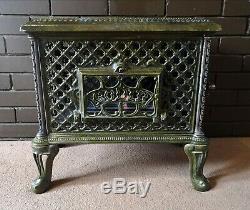 Bio Ethanol Godin Stove Chauffette Fireplace Nouveau Enamelled Cast-iron Antique