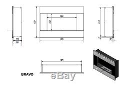 Bio Ethanol Kamin BRAVO gold Wandkamin Deko Bioethanol Wand Kamin Design