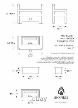 Bio Ethanol Mini-Basket Fire Insert in Traditional Style Alternative To Electric