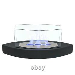 Bio Ethanol Oval Fireplace Patio Heater Fire Pit Indoor Outdoor Table Top Burner