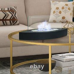 Bio Ethanol Oval Fireplace Patio Heater Fire Pit Indoor Outdoor Table Top Burner