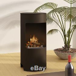 Bio-Ethanol Real Flame Fireplace With Bottle Wood Burning Log Free Standing Heater