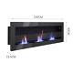Bio Ethanol Stainless Steel Glass Fire Fireplace Wall/ Insert Mounted Fire Flame
