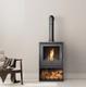 Bio Ethanol Stove Charcoal Black Stove 3 With Angled Pipe Log Store