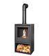 Bio Ethanol Stove Charcoal Black Stove 3 With Angled Pipe Log Store