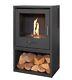 Bio Ethanol Stove Charcoal Black Stove 3 With Log Wood Store
