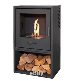 Bio Ethanol Stove Charcoal Black Stove 3 With Log Wood Store