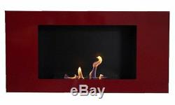 Bio Ethanol Wall Fireplace Valencia Deluxe Stainless Steel + 1 Firebox