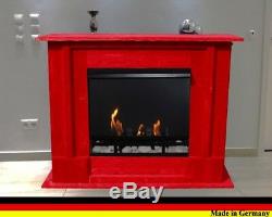 Bio Ethanol und Gelkamin Kamin Fireplace Cheminee Caminetti Rafael Premium Rot