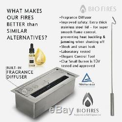 Bio Fires Sterling II Stainless Steel Wall-hanging Bio Ethanol Fire