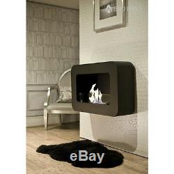 Bio Fires Wall Hanging Black Serenity Bio Ethanol Fire Place Free Standing