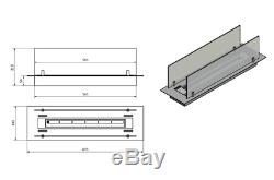 Bio ethanol 0.75l free standing or build in fireplace aromatherapy option 650mm