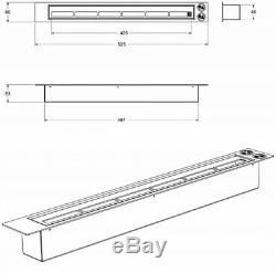 Bio ethanol 0.75l free standing or build in fireplace aromatherapy option 650mm