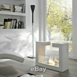 Bio ethanol Fireplace Freestanding Modern White Portable Home Decor TÜV cert