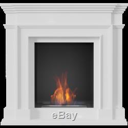 Bio ethanol Fireplace Freestanding White Contemporary Fireplace TUV Certificate