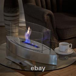 Bio ethanol Fireplace Indoor Outdoor Tabletop Fire Stainless Steel Burner Heater