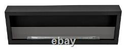 Bio ethanol fireplace S-Line BOX 120cm with glass. Bio-fireplace wall, hanging