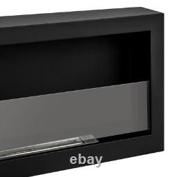 Bio ethanol fireplace S-Line BOX 120cm with glass. Bio-fireplace wall, hanging