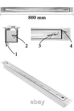 Bio ethanol fireplace S-Line BOX 120cm with glass. Bio-fireplace wall, hanging
