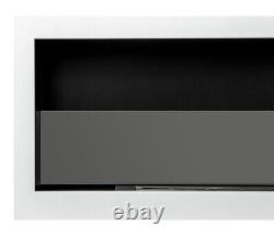 Bio ethanol fireplace S-Line BOX 120cm with glass. Bio-fireplace wall mounted