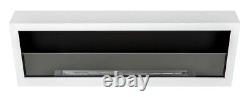 Bio ethanol fireplace S-Line BOX 120cm with glass. Bio-fireplace wall mounted