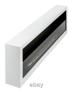 Bio ethanol fireplace S-Line BOX 120cm with glass. Bio-fireplace wall mounted