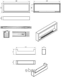 Bio ethanol fireplace freestanding S-Line BOX 120cm WITHOUT glass, indoor