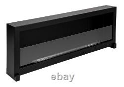 Bio ethanol fireplace freestanding S-Line BOX 120cm with glass, indoor