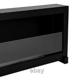 Bio ethanol fireplace freestanding S-Line BOX 120cm with glass, indoor