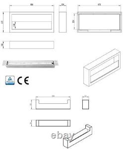 Bio ethanol fireplace freestanding S-Line BOX 90cm