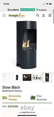 Bio ethanol fireplace freestanding indoor, Black, indoor