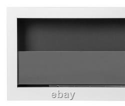 Bio ethanol fireplace wall mounted, hanging S-Line BOX 900mm with glass