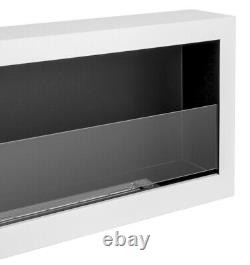 Bio ethanol fireplace wall mounted, hanging S-Line BOX 900mm with glass