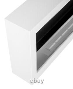 Bio ethanol fireplace wall mounted, hanging S-Line BOX 900mm with glass