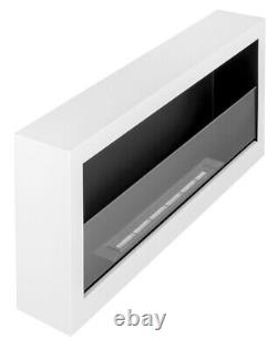 Bio ethanol fireplace wall mounted, hanging S-Line BOX 900mm with glass