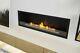 Bio Ethanol Fireplace With Built-in Wall 124 Cm Single Burners 90 Cm With Glass