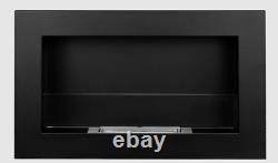 Bio fireplace 650x400 Slim Black with glass