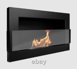 Bio fireplace 650x400 with glass Black Structural