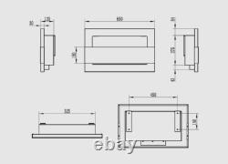Bio fireplace 650x400 with glass Black Structural
