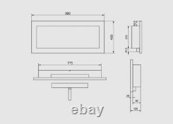 Bio fireplace 900x400 Black Structural