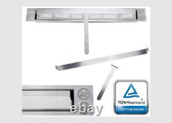 Bio fireplace 900x400 SLIM Black structural with glass