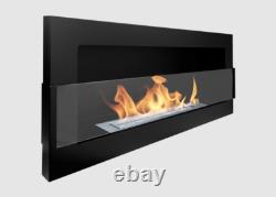 Bio fireplace 900x400 with glass Black Structural