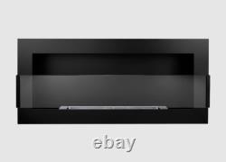 Bio fireplace 900x400 with glass Black Structural