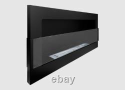 Bio fireplace 900x400 with glass Black Structural
