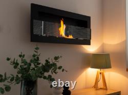 Bio fireplace 900x400 with glass Black Structural