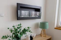 Bio fireplace 900x400 with glass Black Structural