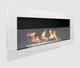 Bio Fireplace 900x400 With Glass White Gloss