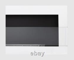 Bio fireplace 900x400 with glass White Gloss