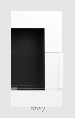 Bio fireplace 900x400 with glass White Gloss